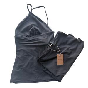 NWT SKIMS Fits Everybody Cami & Boyshort Set Black Size XL Soft Stretch Lingerie